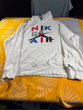 Air Jordan Retro 4 Legacy Hoodie CQ8291-100 White/Multi-Color Men's Size M